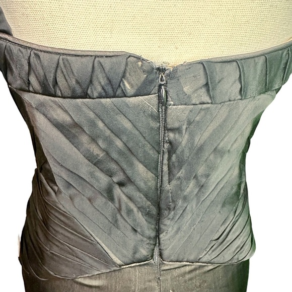 Celeb Worn Rafael Cennamo Silk Black Twist Strap Halter Neck Pleated Gown Size 4 - Picture 12 of 16